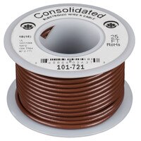 Consolidated Stranded 18 AWG Hook-Up Wire 25 ft. Brown UL Rated